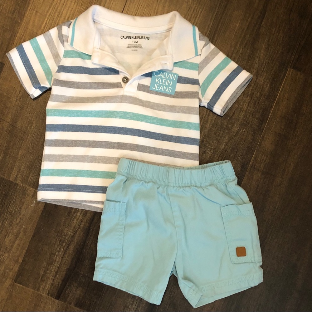 Calvin Klein short/shirt set size 12 months